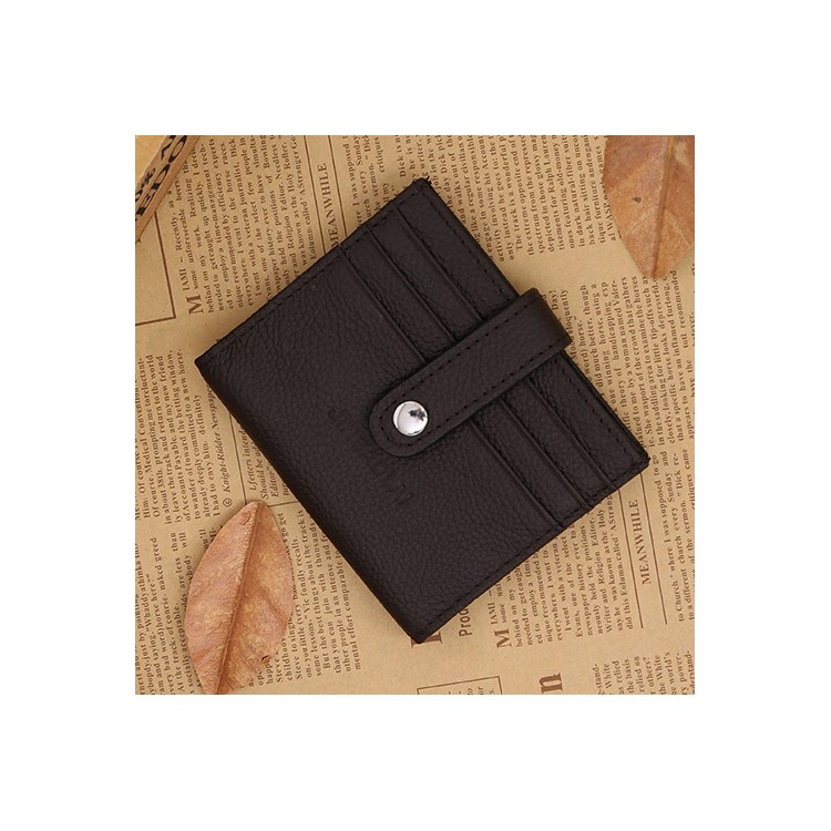 Business Genuine Leather Men's Wallet ID Credit Card Holder - Coffee-4