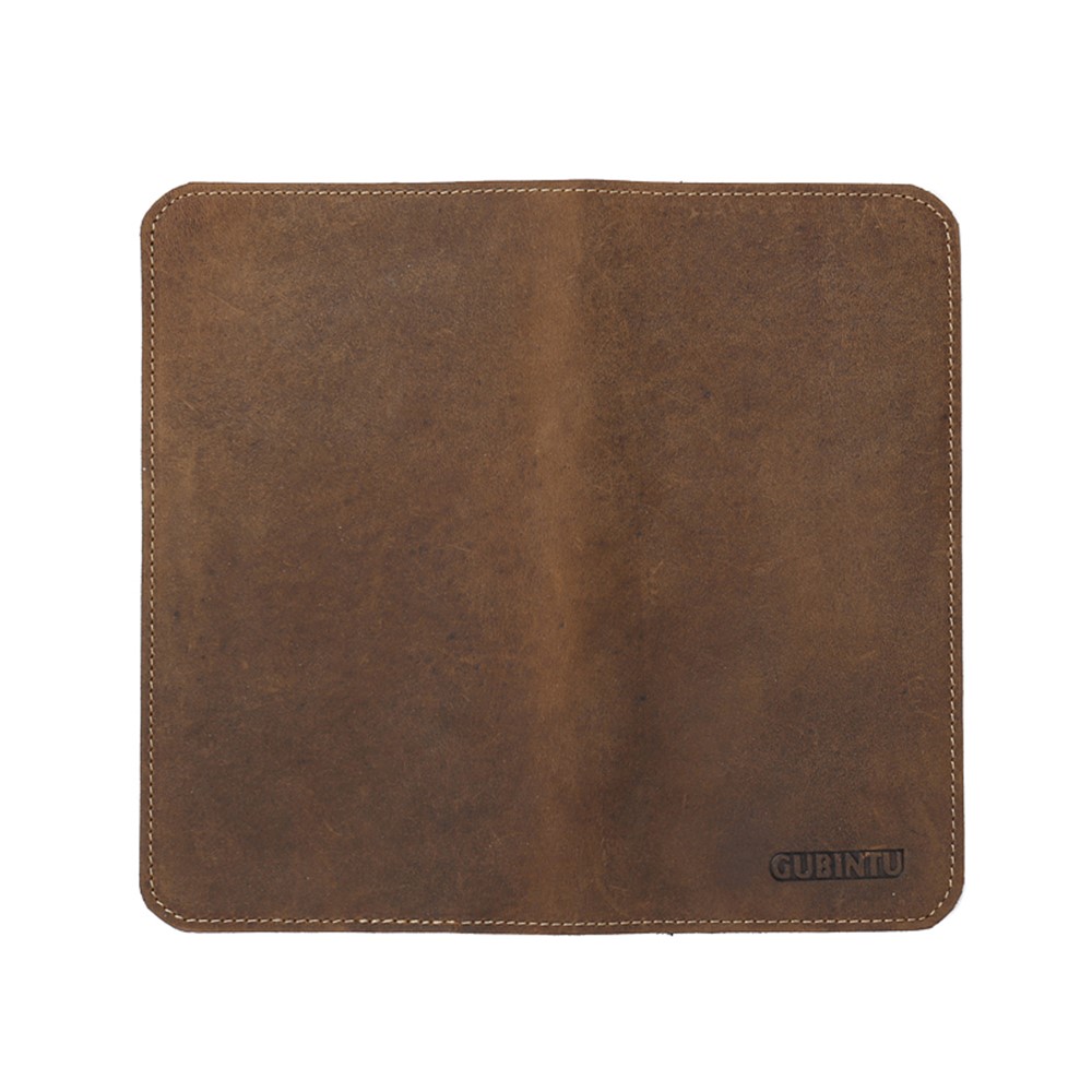 Men's Wallet Vantage Style Cowhide Leather Phone Bag Clutch Long Wallet Purse Hand Bag Card Holder - S-7
