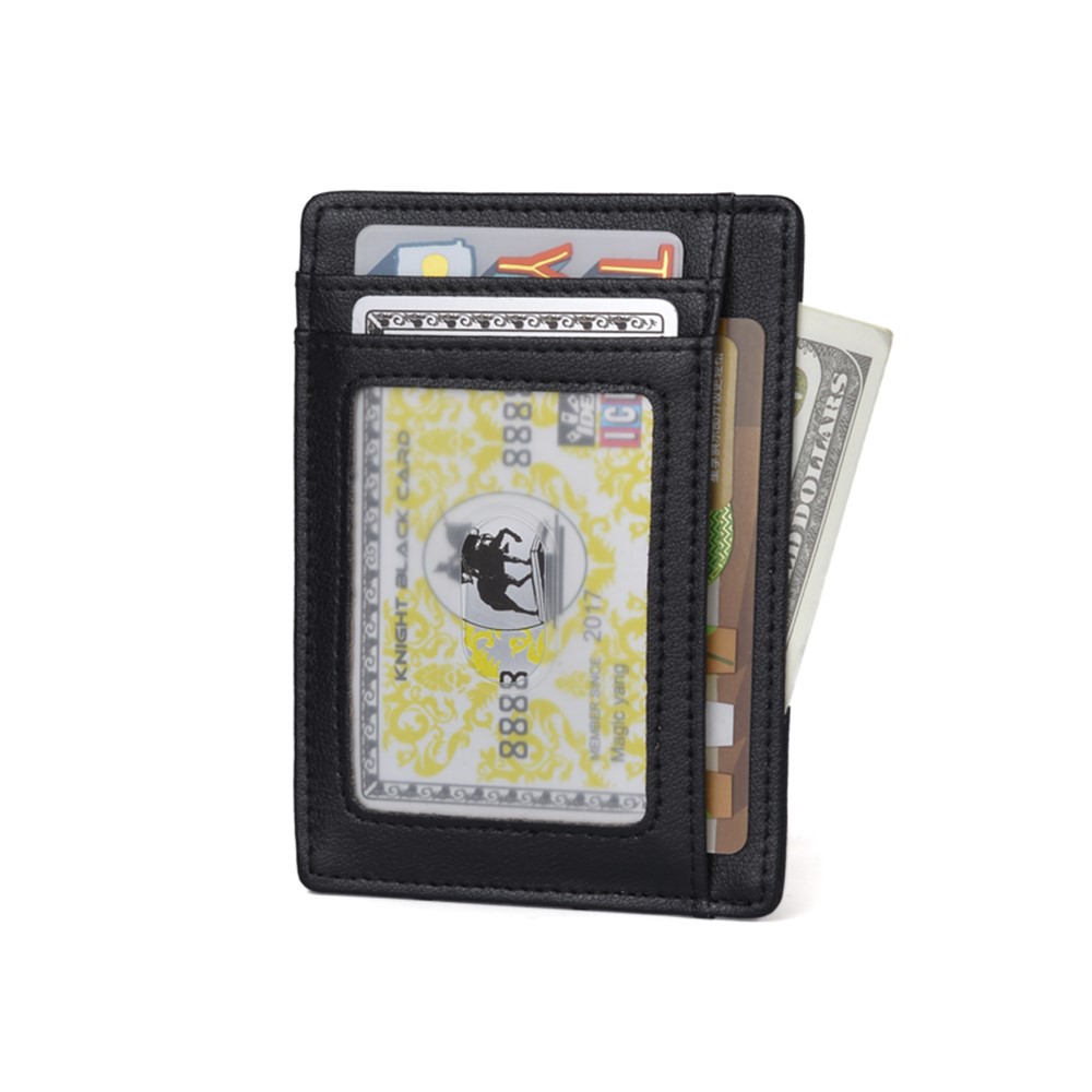 Anti-magnetic Men's Genuine Leather Card Holder ID Card Holder Case-3