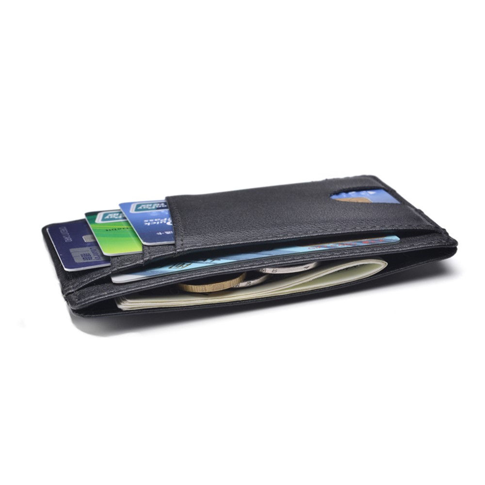 Anti-magnetic Men's Genuine Leather Card Holder ID Card Holder Case-4