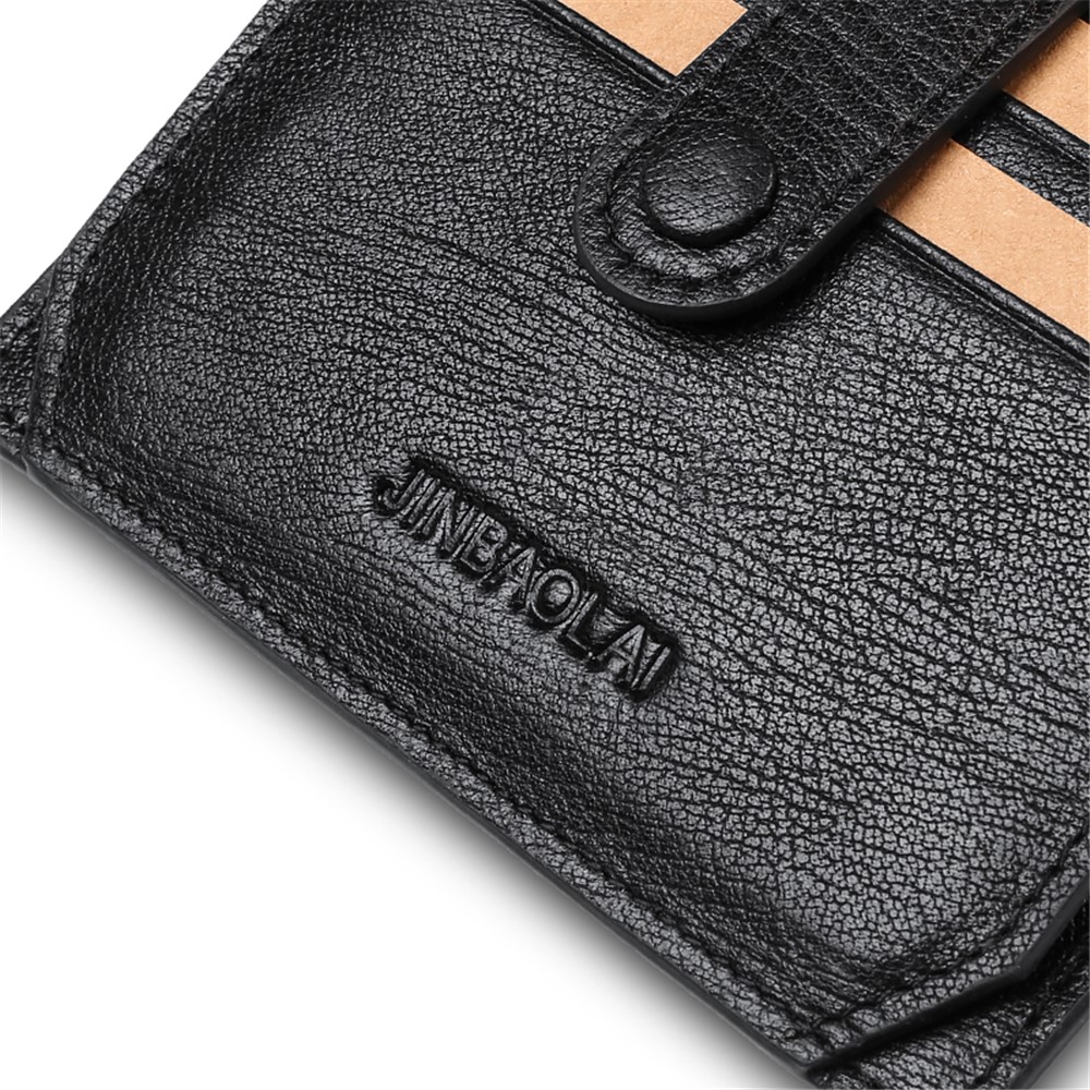 Anti-desmagnetização Anti-roubo Carteira Zipper Bolsa Com Vários Slots de Cartão - Preto