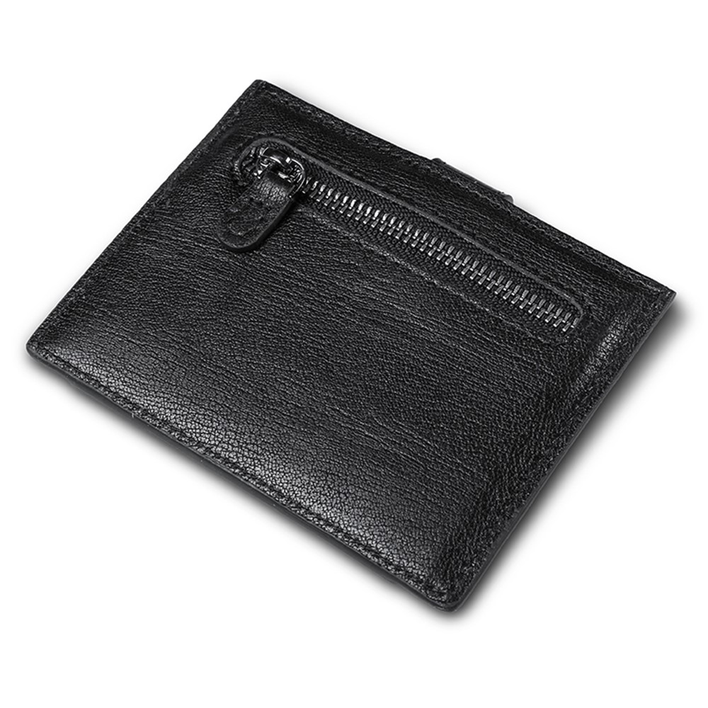 Anti-demagnetization Anti-theft Wallet Zipper Coin Purse with Multiple Card Slots - Black-7