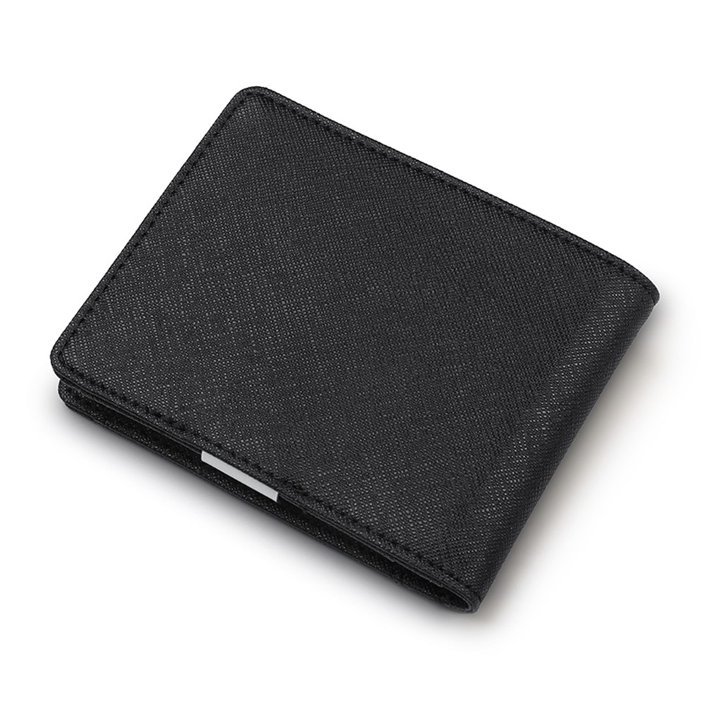 Ultra Thin Multi-card Men's Leather RFID Dollar Wallet - Black-2