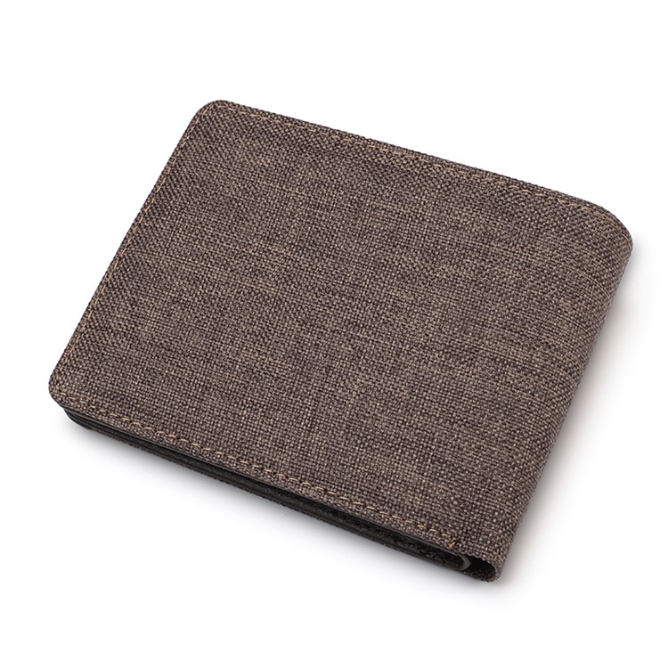 Leisure Men Genuine Leather Short Purse Card Coin Holder Bi-fold Wallet - Style A/Coffee-2