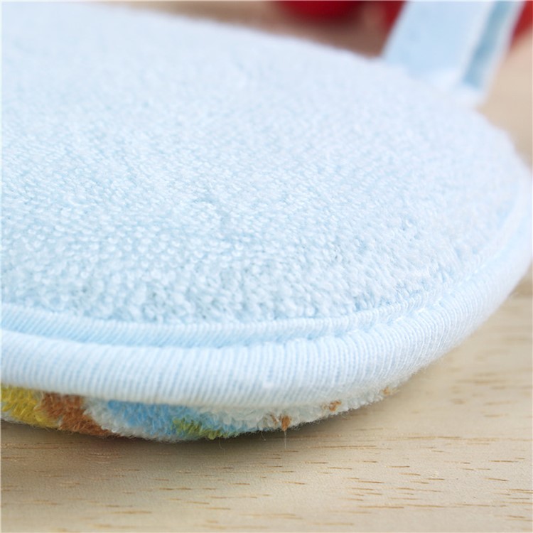 Cartoon Pattern Newborn Bath Brush Soft Pure Cotton Baby Bath Foam Rub Shower Sponge - Dolphin / Blue-6