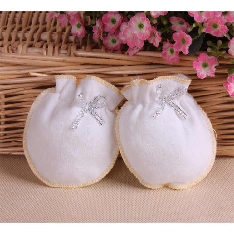Baby Cotton Anti Scratching Gloves Newborn Protection Face Scratch Resistant Mittens - Random-13