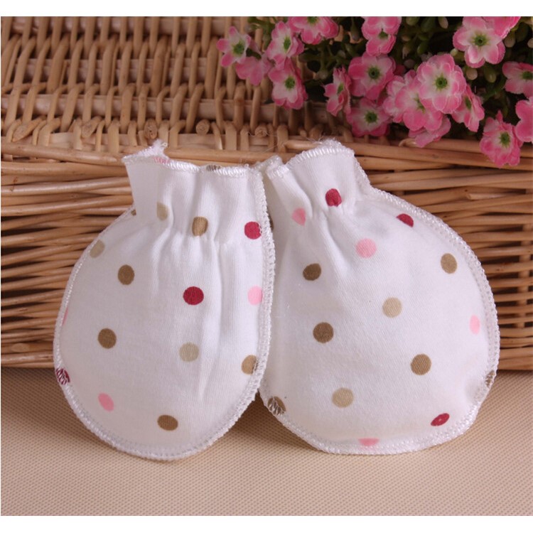 Baby Cotton Anti Scratching Gloves Newborn Protection Face Scratch Resistant Mittens - Random-16