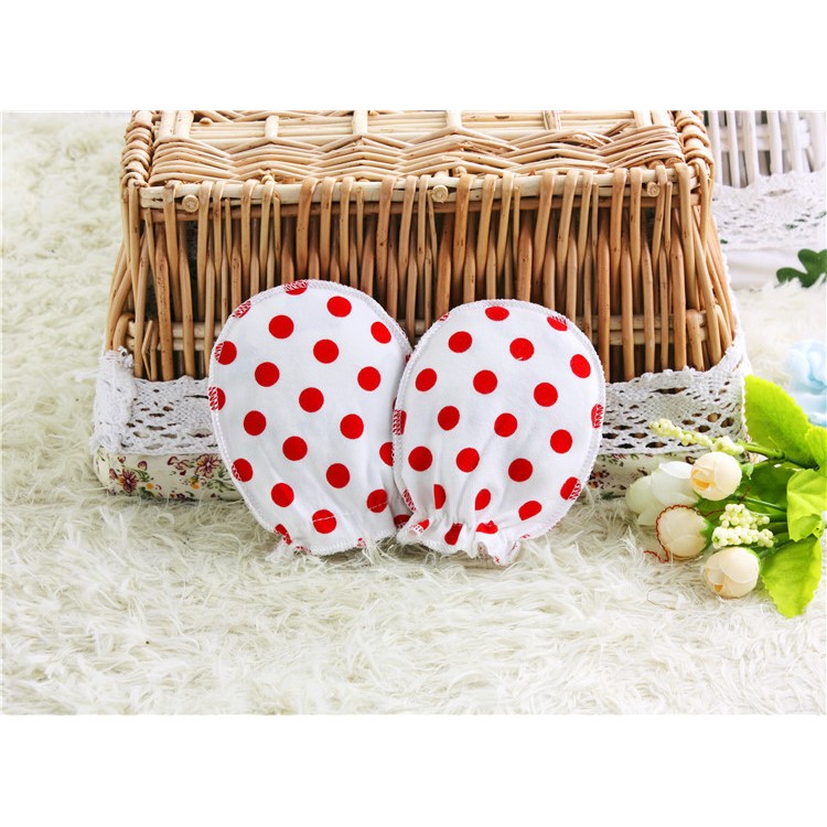 Baby Cotton Anti Scratching Gloves Newborn Protection Face Scratch Resistant Mittens - Random-26