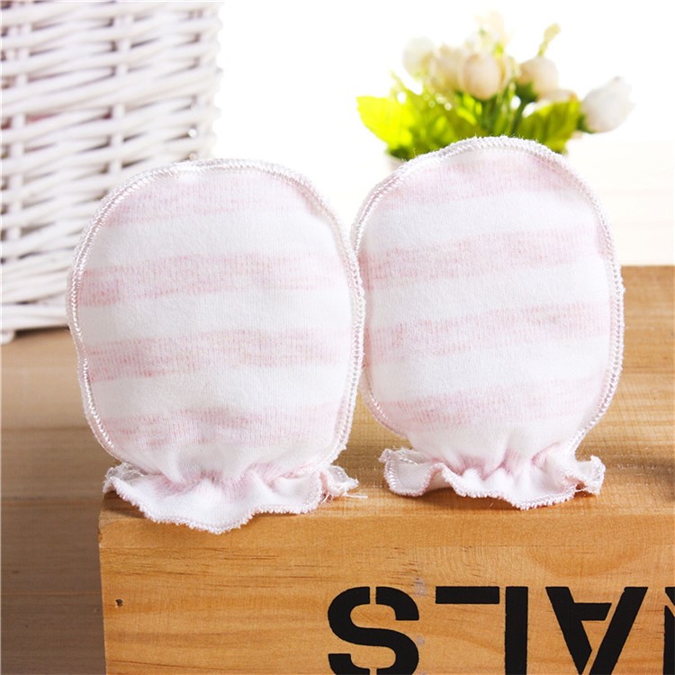Baby Cotton Anti Scratching Gloves Newborn Protection Face Scratch Resistant Mittens - Random-3