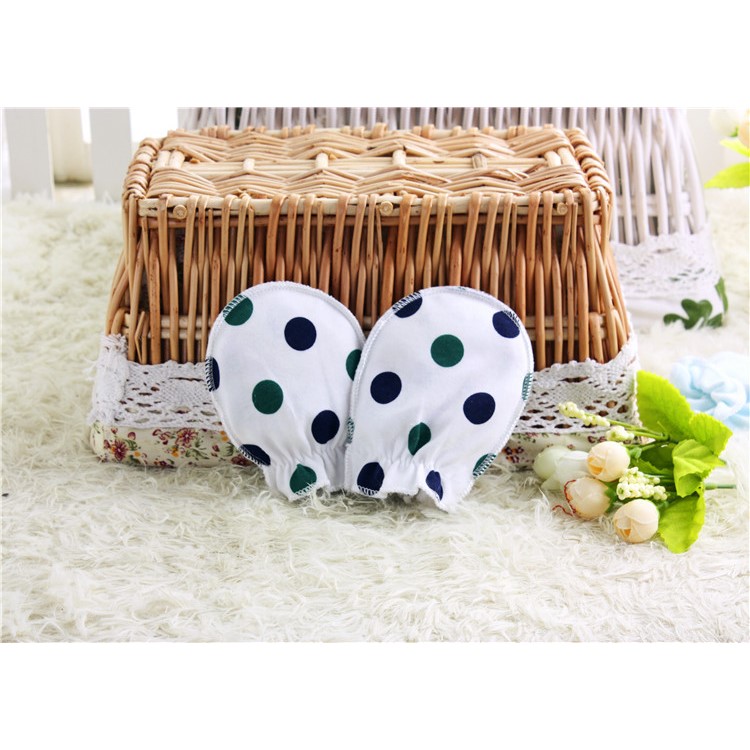 Baby Cotton Anti Scratching Gloves Newborn Protection Face Scratch Resistant Mittens - Random-32