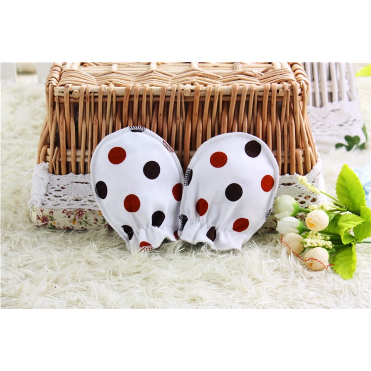 Baby Cotton Anti Scratching Gloves Newborn Protection Face Scratch Resistant Mittens - Random-34
