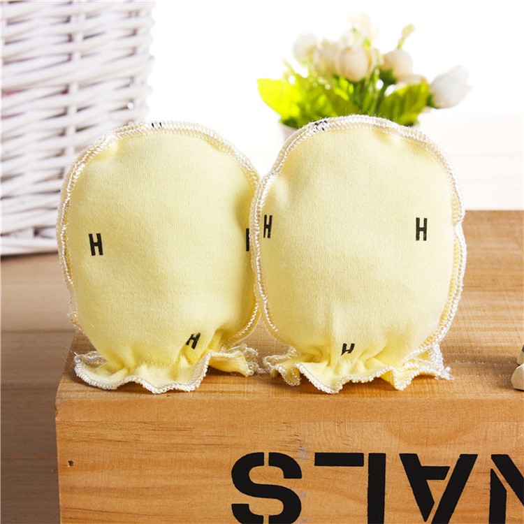 Baby Cotton Anti Scratching Gloves Newborn Protection Face Scratch Resistant Mittens - Random-6