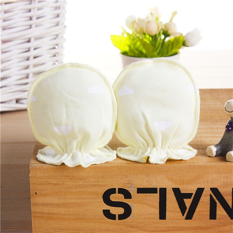 Baby Cotton Anti Scratching Gloves Newborn Protection Face Scratch Resistant Mittens - Random-7