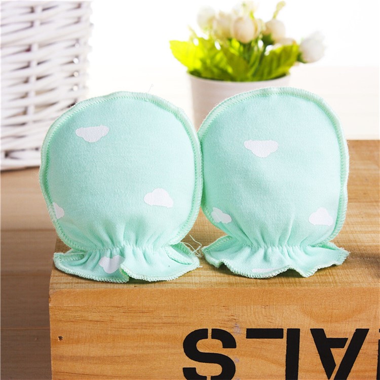 Baby Cotton Anti Scratching Gloves Newborn Protection Face Scratch Resistant Mittens - Random-8