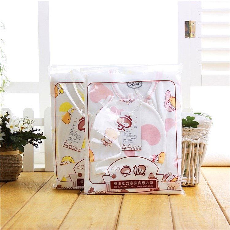 5-in-1 Newborn 0-12M Boys Girls Baby Cotton Clothes Tops Hat Pants Sleepwear Suit Outfit Set - Monkey / Pink-2