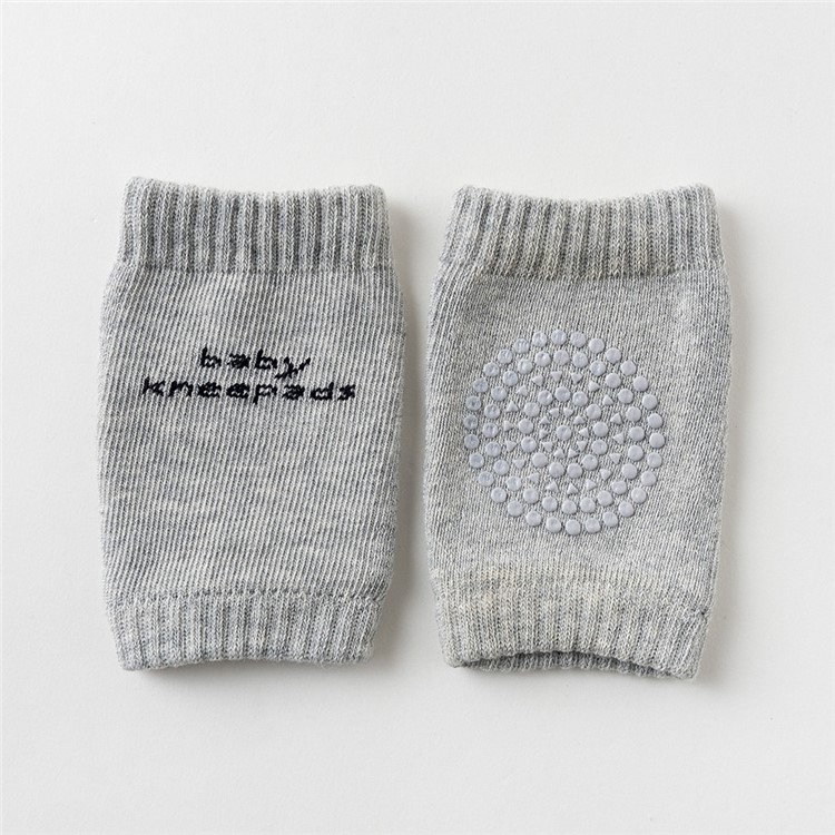 One Pair Unisex Baby Toddlers Crawling Anti-Slip Knee Pad Knee Protector - Light Grey-1
