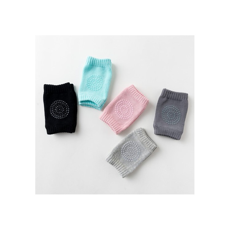 One Pair Unisex Baby Toddlers Crawling Anti-Slip Knee Pad Knee Protector - Light Grey-4