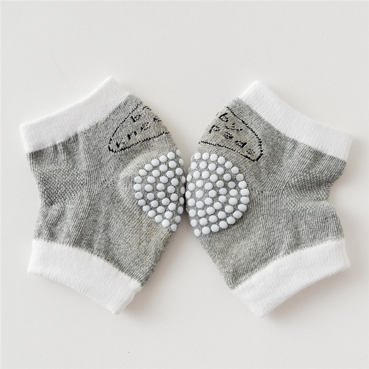 Safety Baby Anti-slip Crawling Knee Pad Elbow Cushion Protector - Light Grey-2