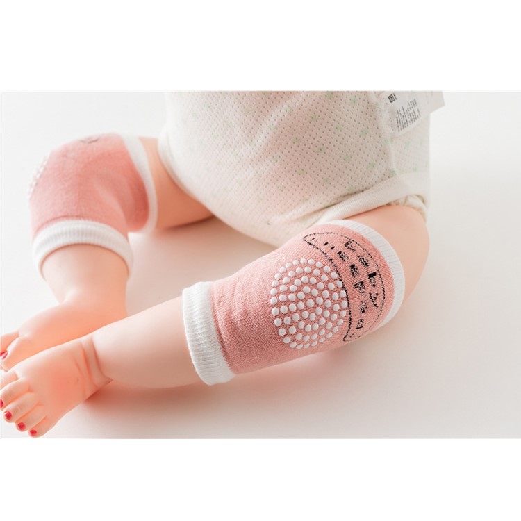 Baby Safety Breathable Anti-slip Crawling Knee Pad Elbow Cushion Protector - Pink-1