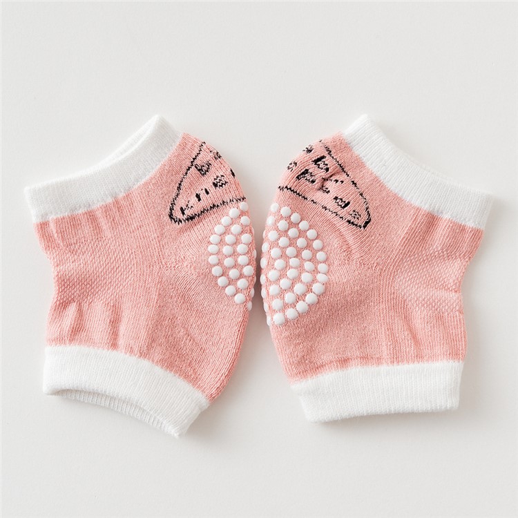 Baby Safety Breathable Anti-slip Crawling Knee Pad Elbow Cushion Protector - Pink-2