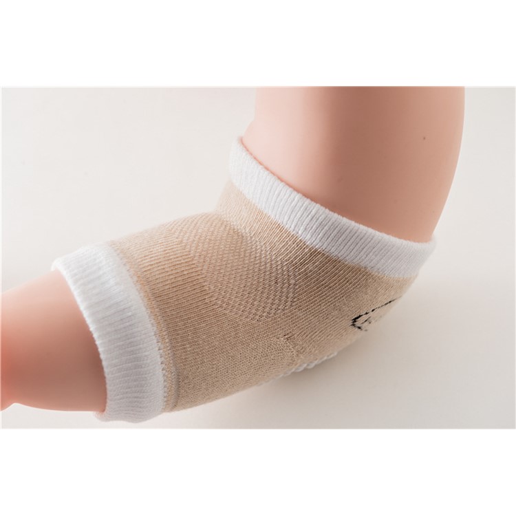 Baby Safety Anti-slip Thickened Crawling Knee Pad Elbow Cushion Protector - Khaki-3