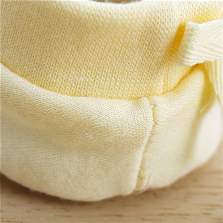 One Pair Cartoon Pattern Newborn Cotton Shoes Footwear Baby Socks - Yellow-3