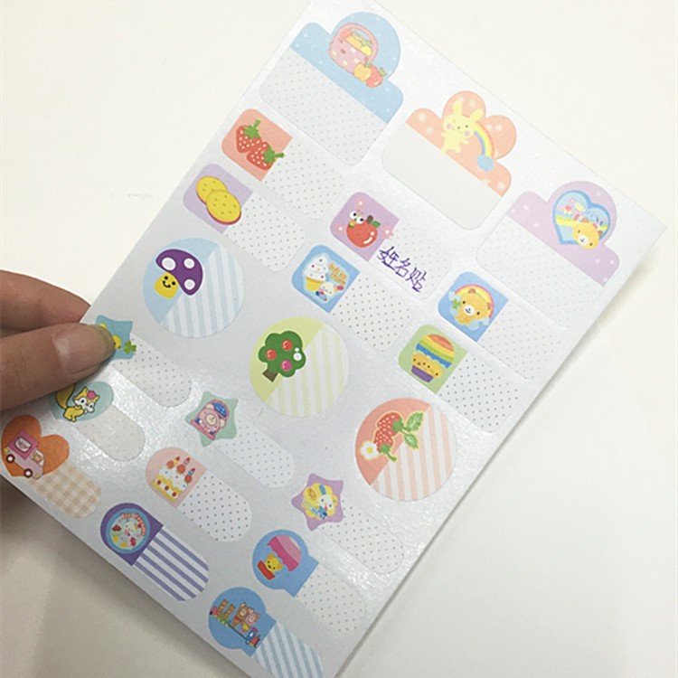 5Pcs/Set Cartoon Kindergarten Bottle Name Tags Labels Paper Stickers for Kids Children - Random-5