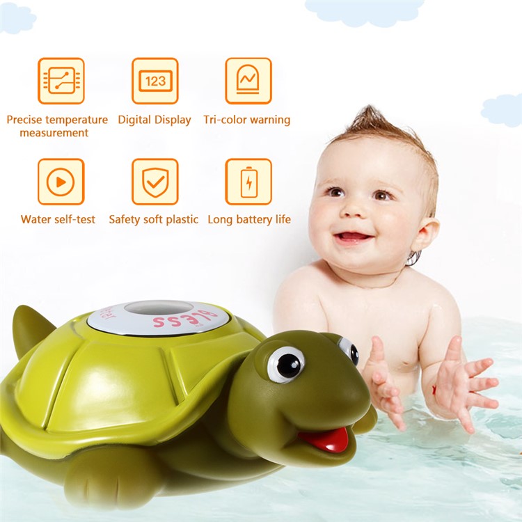 CE/FCC/RoHS/WEEE Certified Floating Baby Bath Toy Safety Temperature Thermometer - Turtle-3