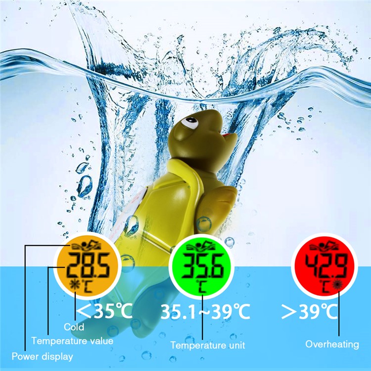 CE/FCC/RoHS/WEEE Certified Floating Baby Bath Toy Safety Temperature Thermometer - Turtle-4