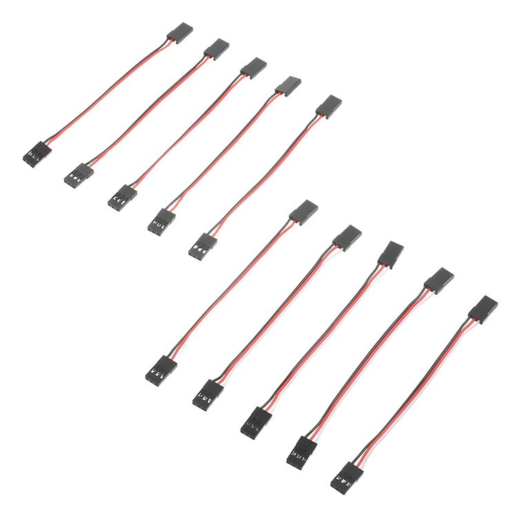 10Pcs 10cm Male to Male JR Plug Servo Extension Lead Wire Cable for RC Plane Quadcopter-1