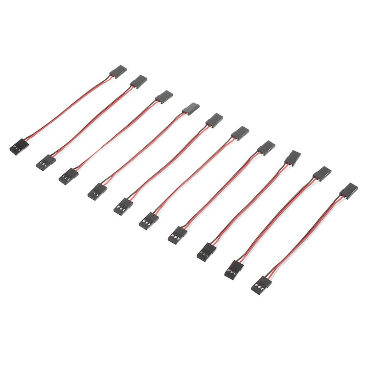 10Pcs 10cm Male to Male JR Plug Servo Extension Lead Wire Cable for RC Plane Quadcopter-5
