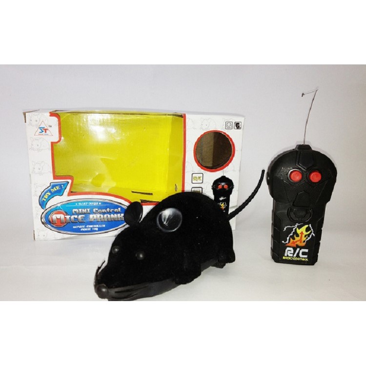 Funny Wireless Remote Control Electronic Mouse Tricky Toy for Cats Dogs Pets Kids - Black-12