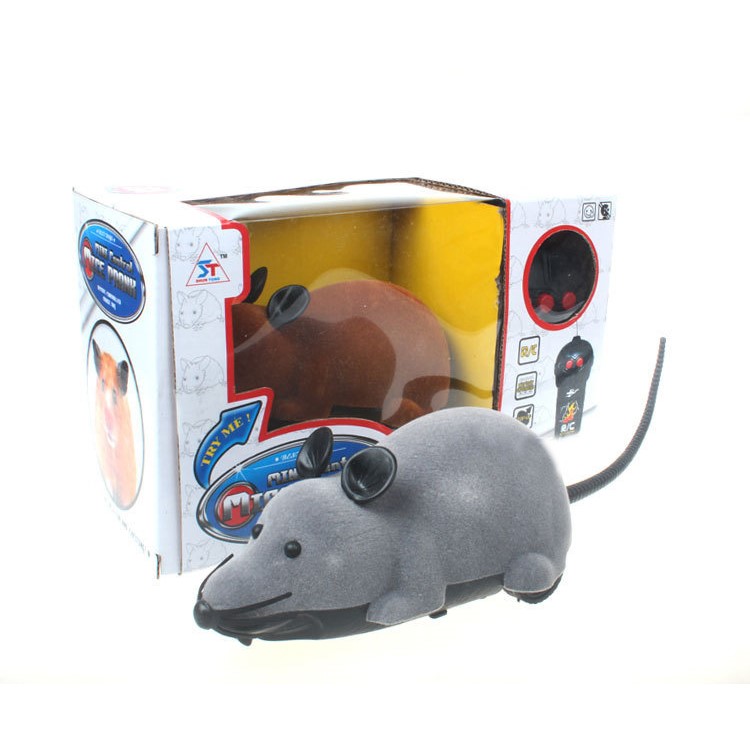 Funny Wireless Remote Control Electronic Mouse Tricky Toy for Cats Dogs Pets Kids - Black-13