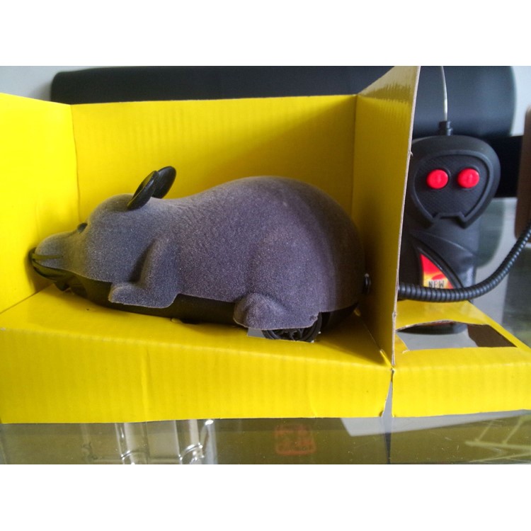 Funny Wireless Remote Control Electronic Mouse Tricky Toy for Cats Dogs Pets Kids - Black-16