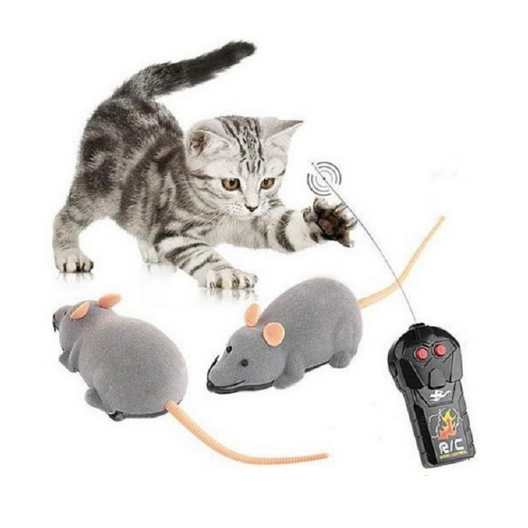 Funny Wireless Remote Control Electronic Mouse Tricky Toy for Cats Dogs Pets Kids - Black-3