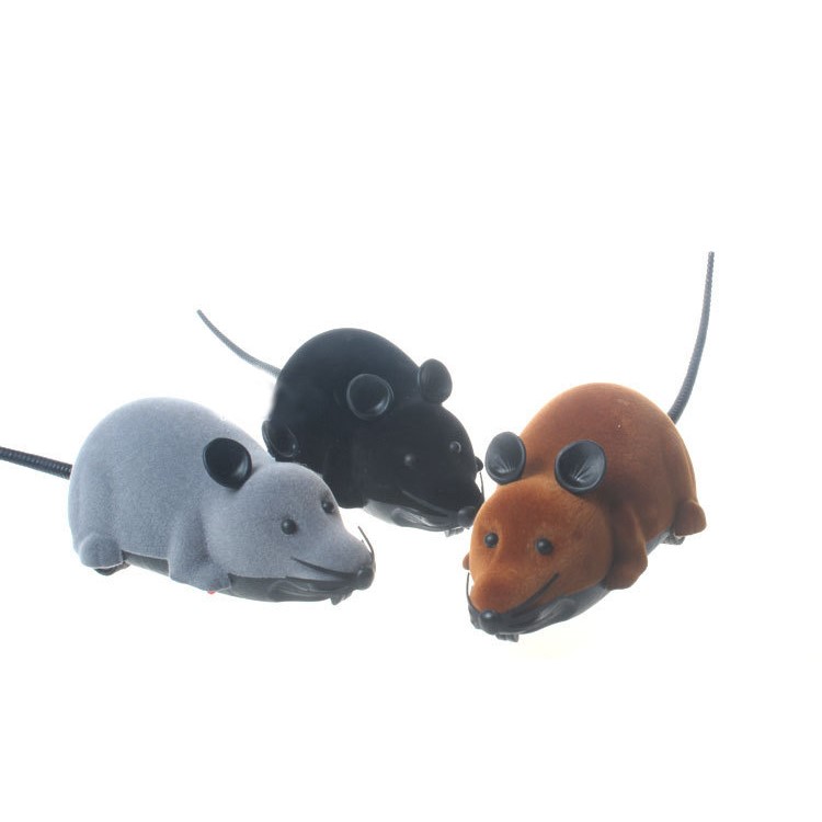 Funny Wireless Remote Control Electronic Mouse Tricky Toy for Cats Dogs Pets Kids - Black-5