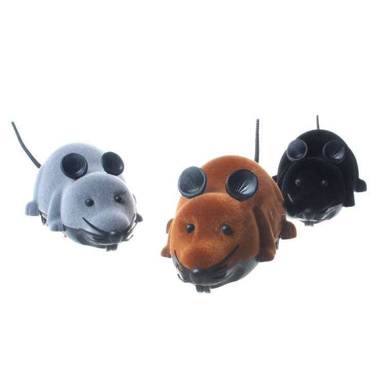 Funny Wireless Remote Control Electronic Mouse Tricky Toy for Cats Dogs Pets Kids - Black-7