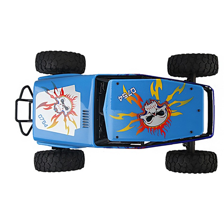 WLTOYS 10428 1: 10 2,4G 4WD RC Monster Crawler RC Auto Mit LED-Licht - Blau / EU-Stecker-2