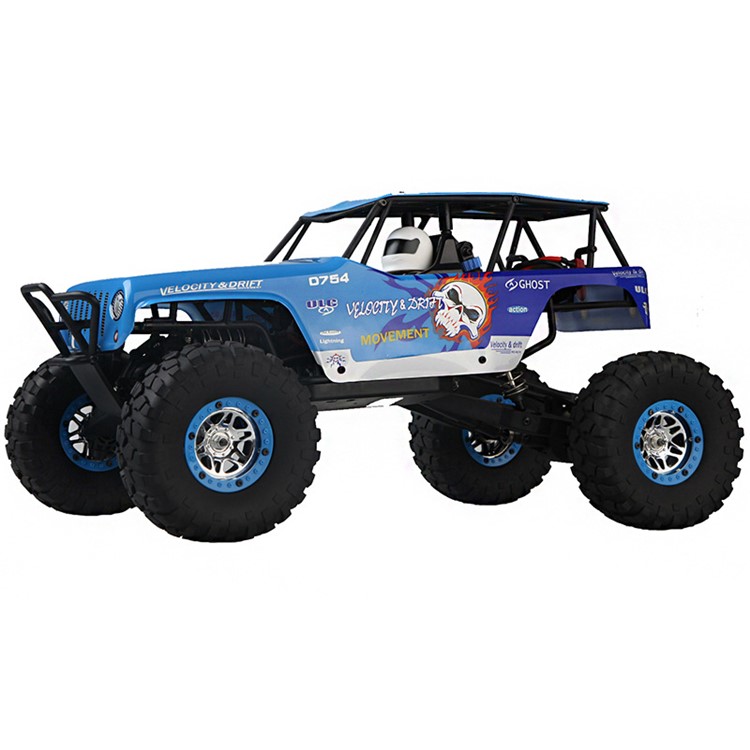 WLTOYS 10428 1: 10 2,4G 4WD RC Monster Crawler RC Auto Mit LED-Licht - Blau / EU-Stecker-5