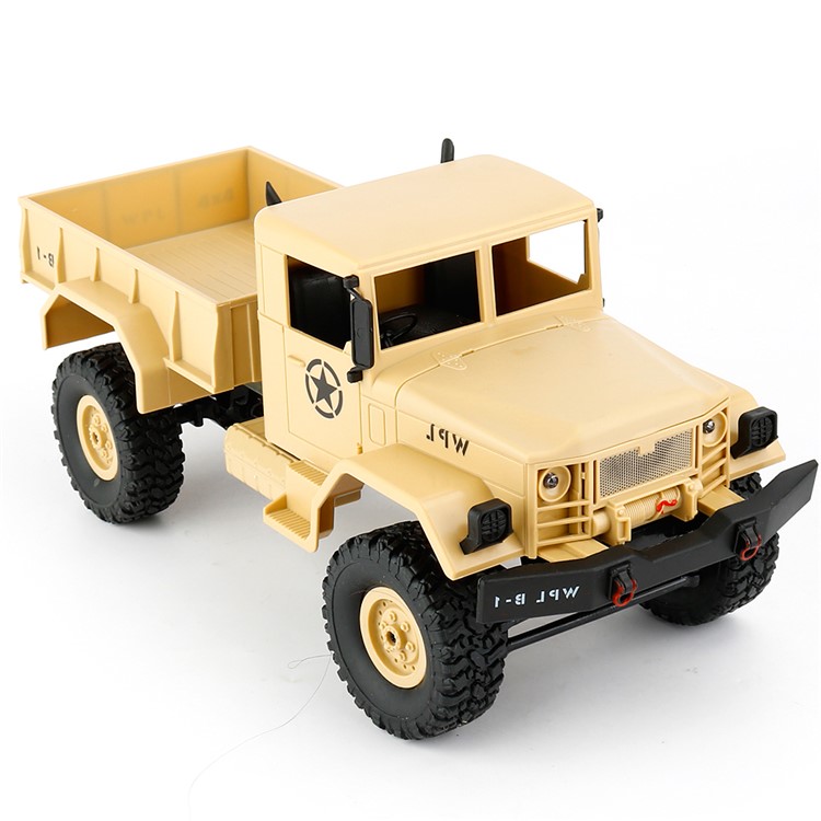 WPL-B1 1/16 Scale 2.4Ghz Military Trucks Model Vehicle Toys RC Car - Yellow-6