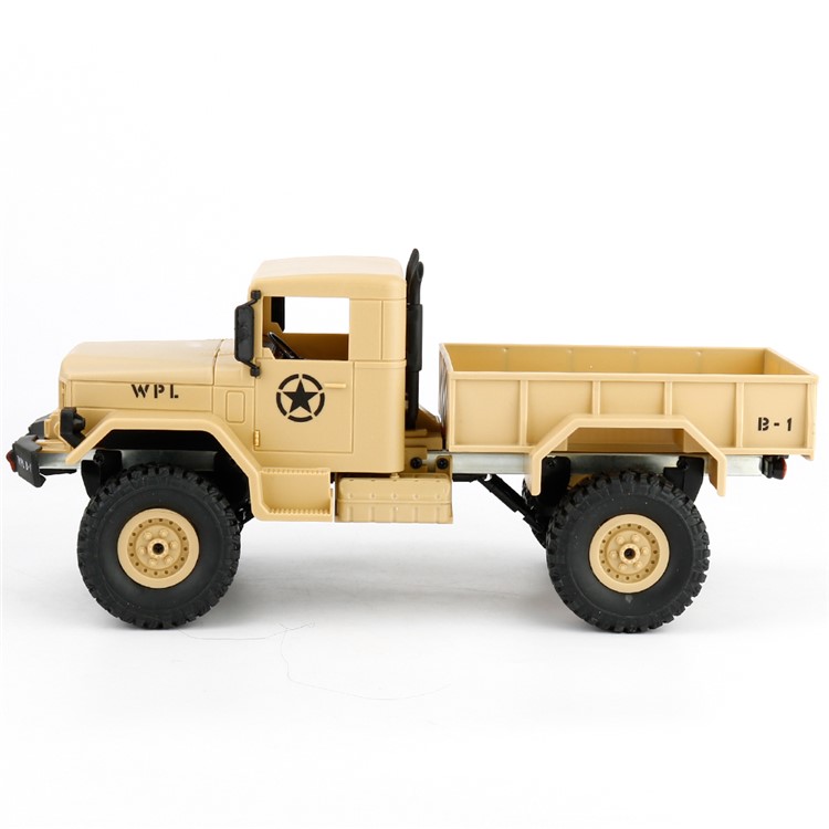 WPL-B1 1/16 Scale 2.4Ghz Military Trucks Model Vehicle Toys RC Car - Yellow-7