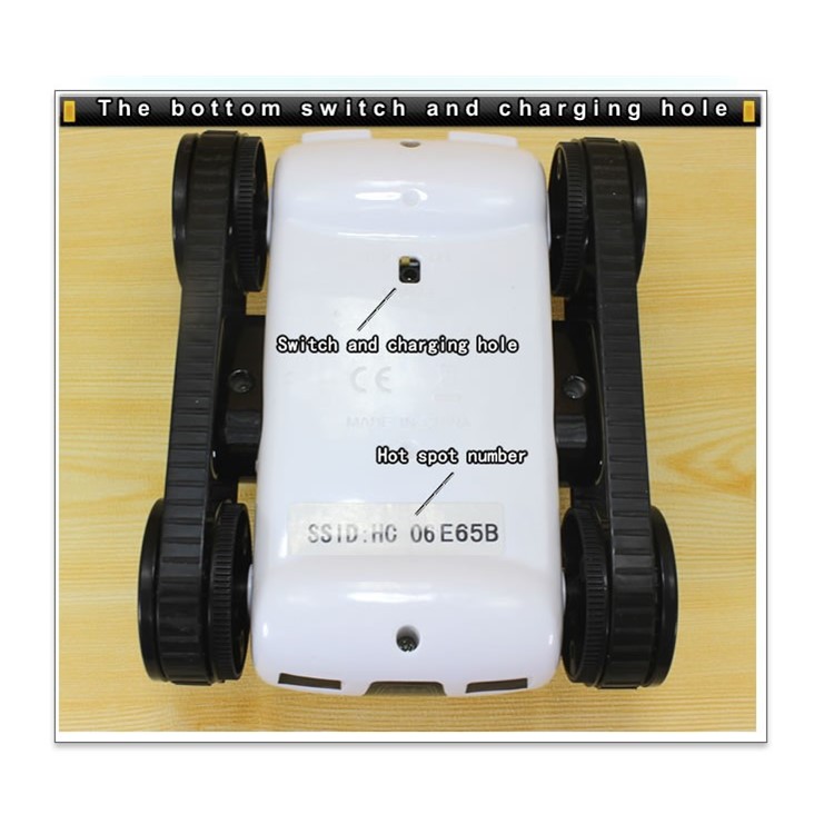 777-270 Wifi Mini Rechargeable RC Tank with 0.3MP Camera, iOS Android Phone Controller - White-4