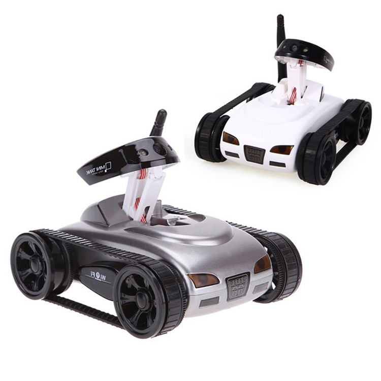 777-270 Wifi Mini Rechargeable RC Tank with 0.3MP Camera, iOS Android Phone Controller - White-6