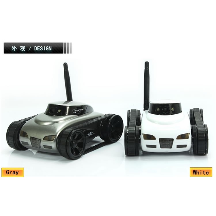 777-270 Wifi Real-time Mini RC Tank Toy with 0.3MP Camera, iOS Android Phone Controller - Silver Color-4