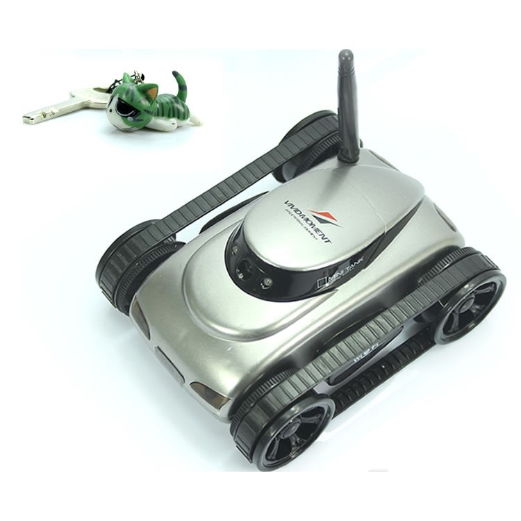 777-270 Wifi Real-time Mini RC Tank Toy with 0.3MP Camera, iOS Android Phone Controller - Silver Color-8