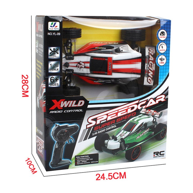 Hochgeschwindigkeitsklettern 1: 18 Skala 2.4G 4WD Fernbedienung RC Rennwagen - Rot-3