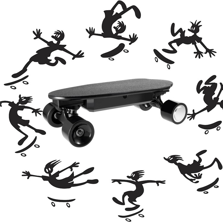 Portable Remote Control Skateboard 4400mAh Battery Powered 4-wheel Electric Slide Board - Black / US Plug-11