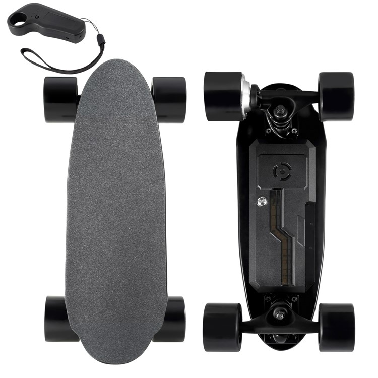 Portable Remote Control Skateboard 4400mAh Battery Powered 4-wheel Electric Slide Board - Black / US Plug-2