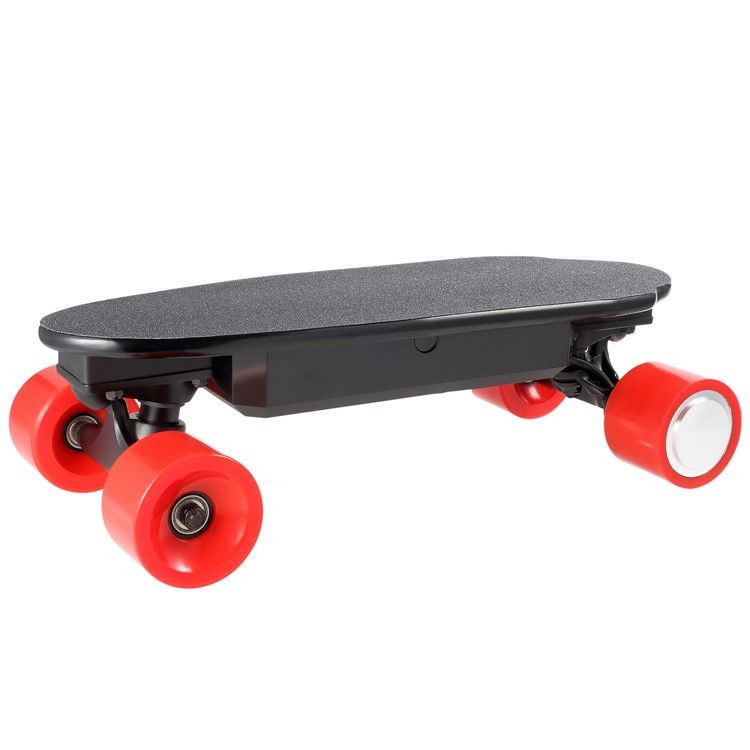 4400mAh Battery Powered 4-wheel Electric Slide Board Portable Skateboard with Remote Controller - Red / US Plug-4