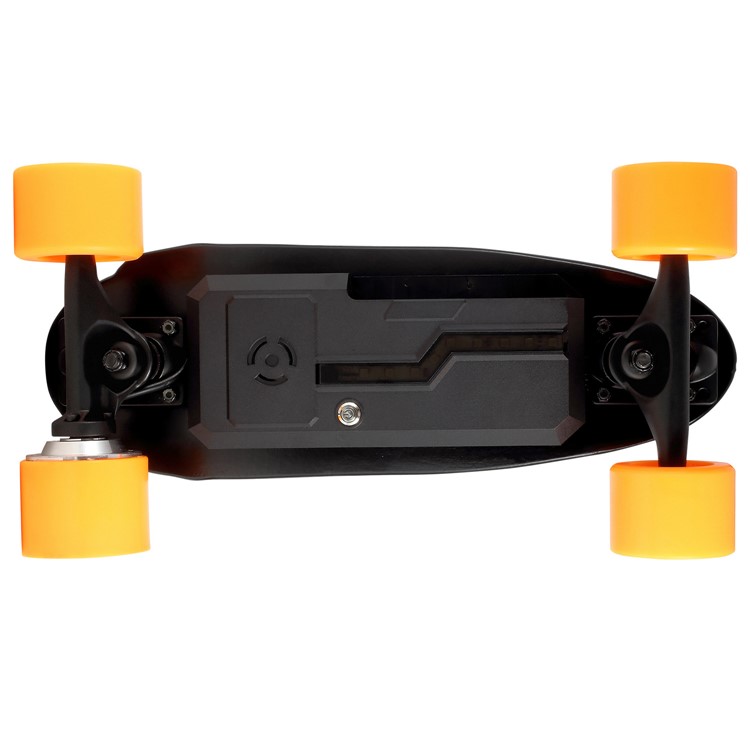 4400mAh Battery Powered 4-wheel Electric Skateboard Portable Slide Board with Remote Controller - Orange / US Plug-7